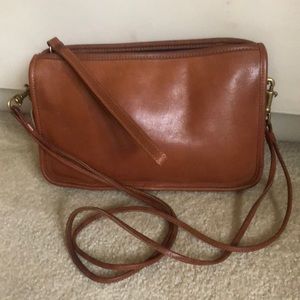 Vintage Coach Convertible Clutch "Basic Bag" in British Tan